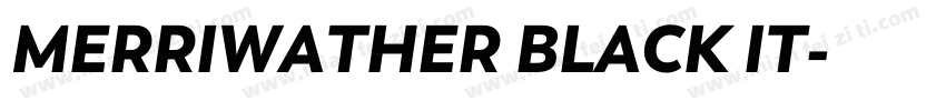 MERRIWATHER BLACK IT字体转换